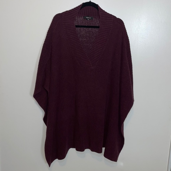 Style & Co. Loose Maroon Poncho Size S/M - Picture 1 of 5
